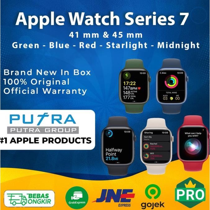 Apple Watch Series 7 2021 45Mm 41Mm Nike Green Blue Midnight Black