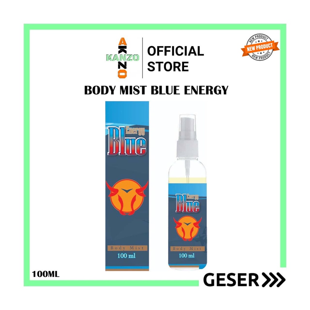 Kanzo - Parfum Body Mist Blue Energy 100ml Premium / Body Mist Blue Energy 100ml / Parfum Pria Wangi Tahan Lama