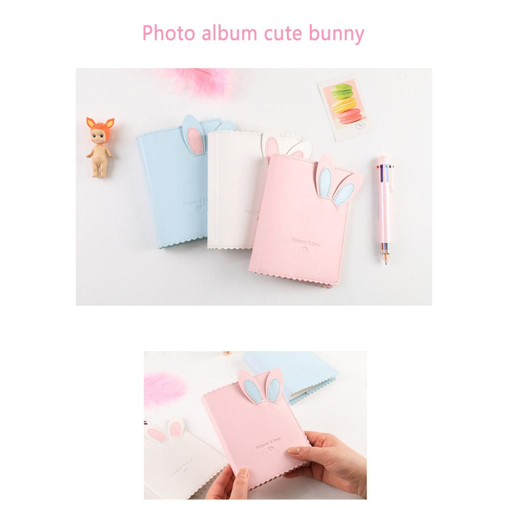 Huit Album Foto Warna Solid Menggemaskan Bentuk Hewan Tahan Debu Lembab Kartu Nama Postcard Holder Koleksi Buku Aksesoris