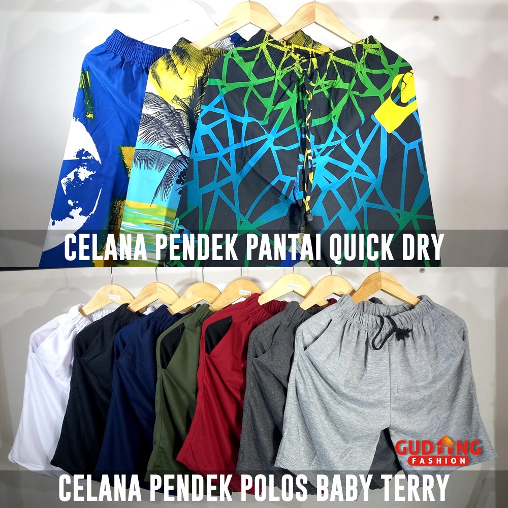 Celana Santai Pantai Polyester Abu – CLN 1103