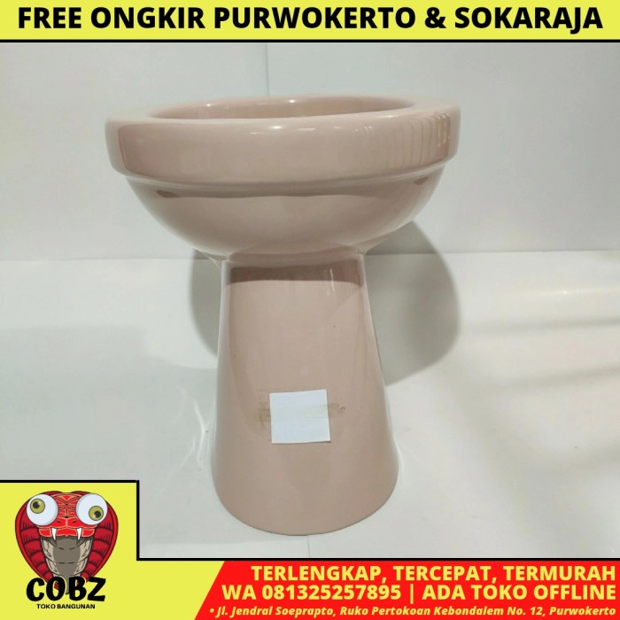 DUTY KLOSET CLOSET DUDUK MONOBLOCK SIRAM TANPA TANGKI PINK