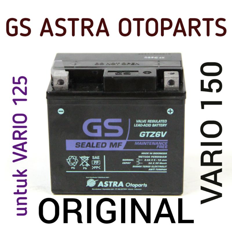 aki gs Astra Otoparts original untuk Vario 125 dan Vario 150cc