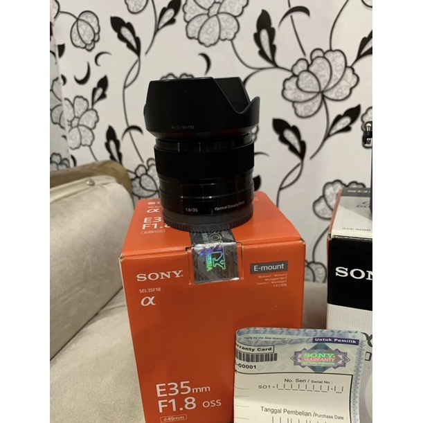 LENSA FIX SONY E 35MM F 1.8 OSS UNTUK MIRROLESS SONY A6000 A7 DLL