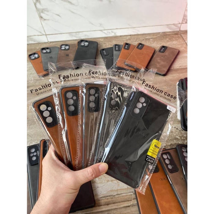 Luxury Leather Case Vivo Y16/Y15S/Y15/Y17/Y11/Y12/Y21/Y21S/Y33/Y33S/Y33T/Y50/Y30/Y51/Y53/T1 with Logo Softcase Kulit Premium