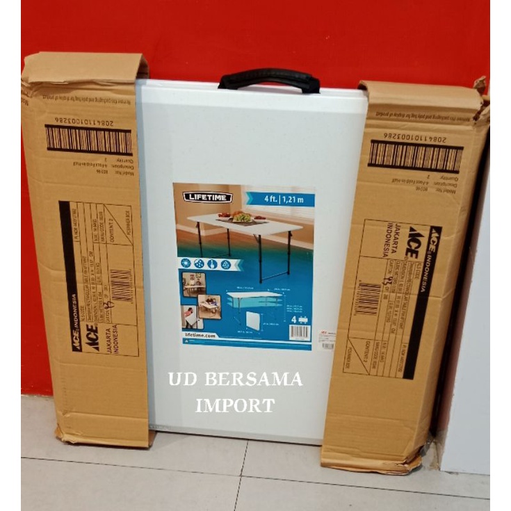 Meja Taman Lipat/Meja Adjustable/Meja Outdoor LIFETIME - Putih