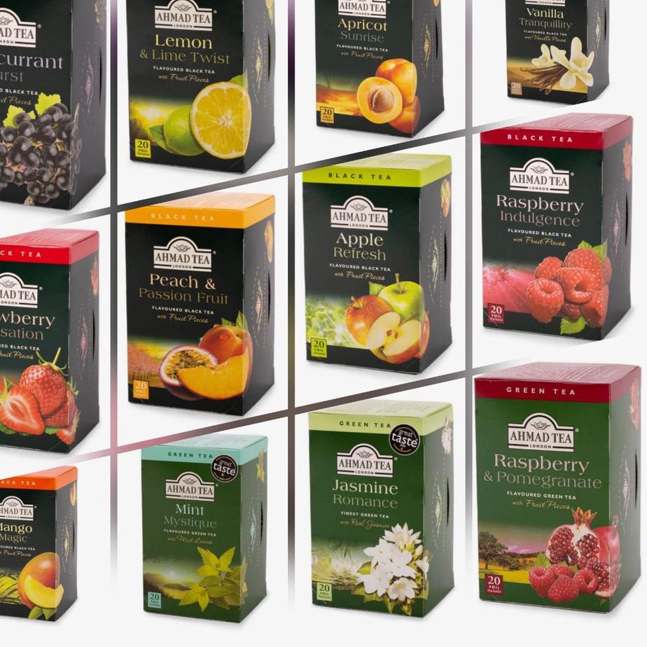 

TERMURAH AHMAD TEA LENGKAP 29 VARIAN - Per-box 20 Foil - Apple Refresh Apricot Sunrise Blackcurrant Burst Camomile & Lemongras Earl Grey English Breakfast Evening Tea Green Tea Pure Jasmine Romance Lemon & Ginger Lemon & Lime Mango Mint Citrus Mix Berry