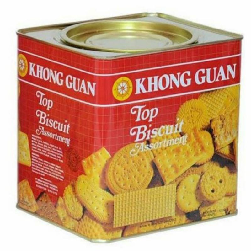 

Khong Guan Top Biscuit 1000gr / Biskuit Kaleng