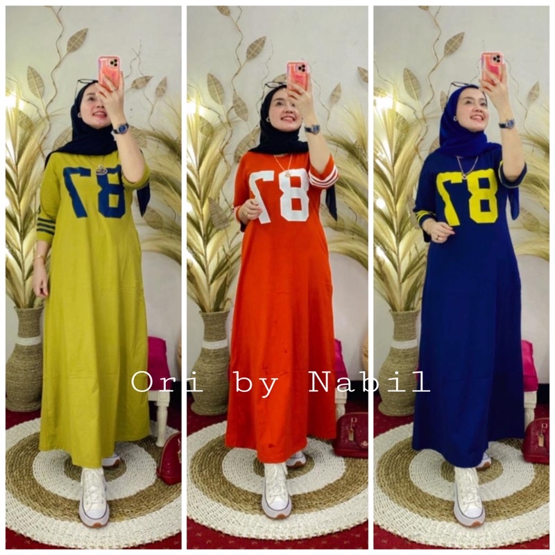 GAMIS WANITA KAOS TERBARU BY NABIL 87 KEKINIAN PREMIUM