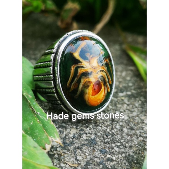 BATU AKIK PANCA WARNA EDONG GAMBAR LABA LABA ORIGINAL