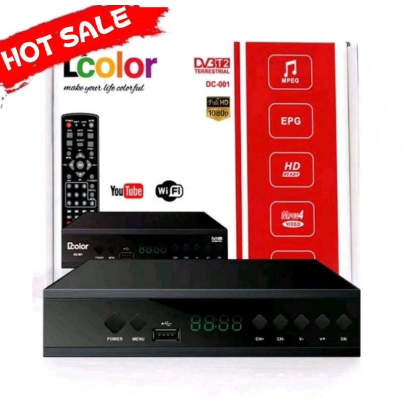 DCOLOR DVB T2 WIFI SET TOP BOX DIGITAL STB SUPER HD