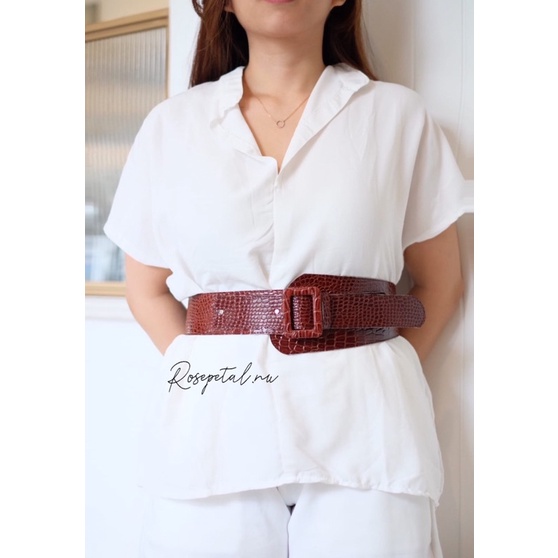 obi croco rp belt / ikat pinggang croco karet / obi karet kulit