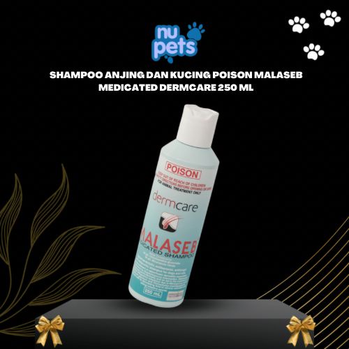 SHAMPOO ANJING DAN KUCING POISON MALASEB MEDICATED DERMCARE 250 ML