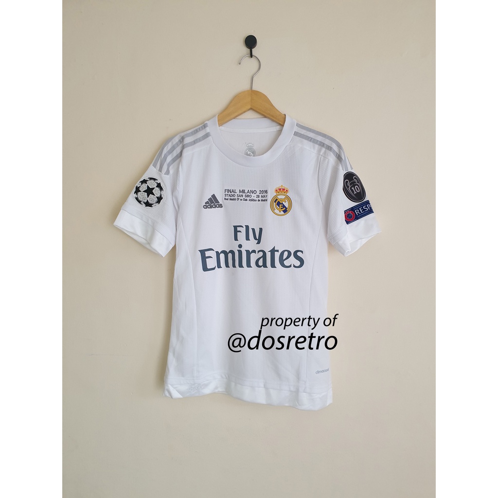 Jersey Retro Real Madrid Home 2016 UCL Final Ronaldo