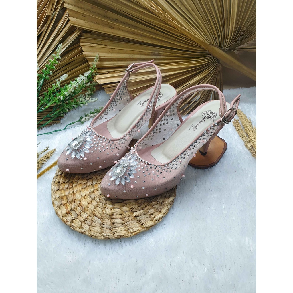 sepatu cantik Finola dustypink 5 cm runcing