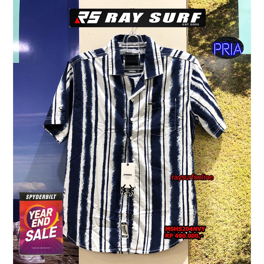 RAYSURF SPYDERBILT KEMEJA PRIA MSHS204NVY ORIGINAL Size S