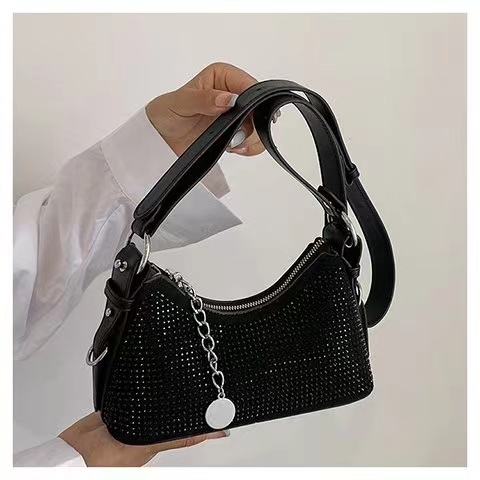 ZC 4704 RISCE TAS SELEMPANG IMPORT WANITA CEWEK PEREMPUAN JAKARTA BATAM BLING-BLING GATUNGAN PUTIH