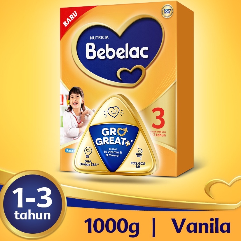 Bebelac 3 Madu / Vanila Susu Pertumbuhan Bubuk 1000 gr