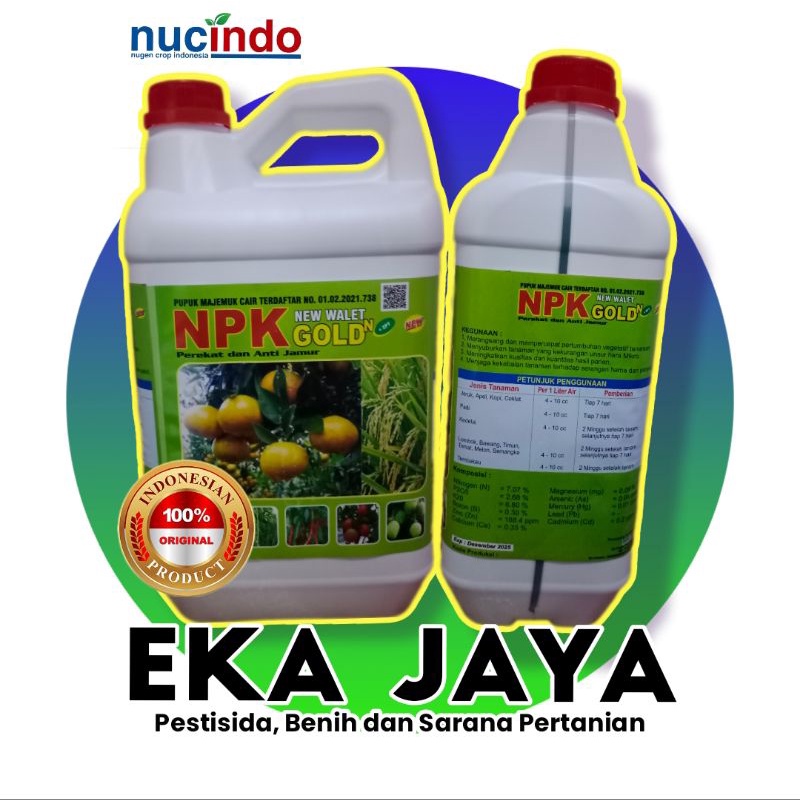 Pupuk Nutrisi Tanaman NPK Gold Cair 5 Liter