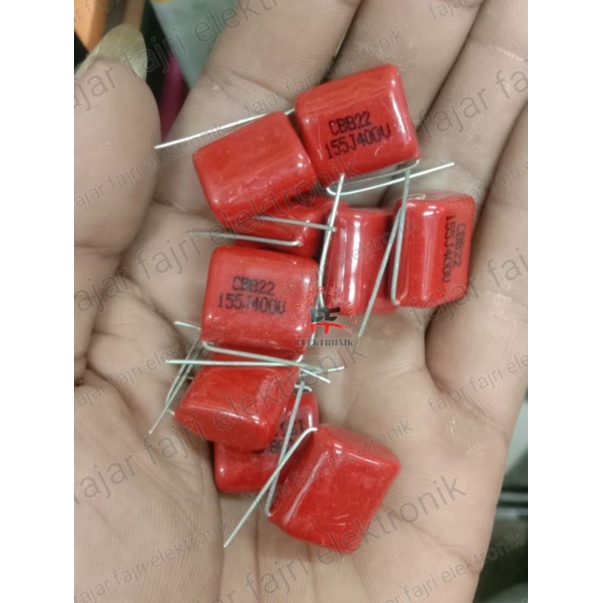 Capacitor milar 155j 400v Kapasitor milar 155 400 volt