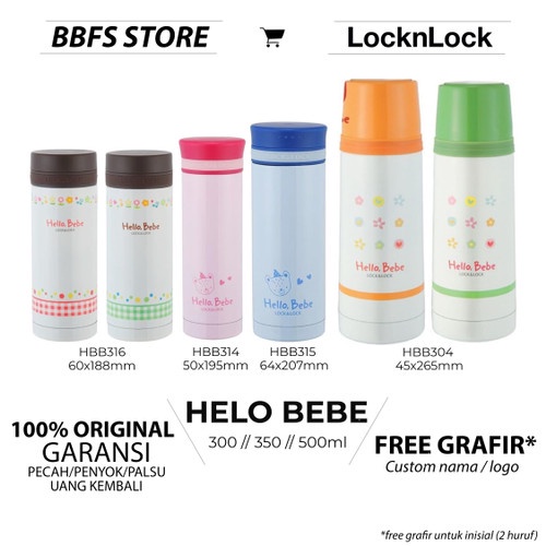 lock n lock hot cool vaccum tumbler hello bebe 350ml termos bayi