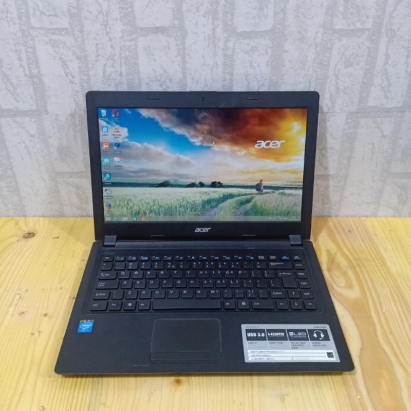 Laptop Acer One 14 Z1401 Celeron N2840 Ram 4GB/HDD 500GB Body Slim kekinian Windows 10 Layar 14inch