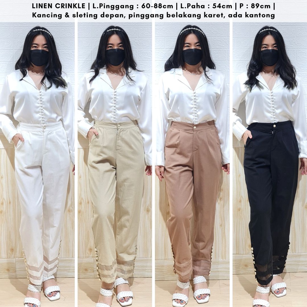 4647 capri pearl linen pants