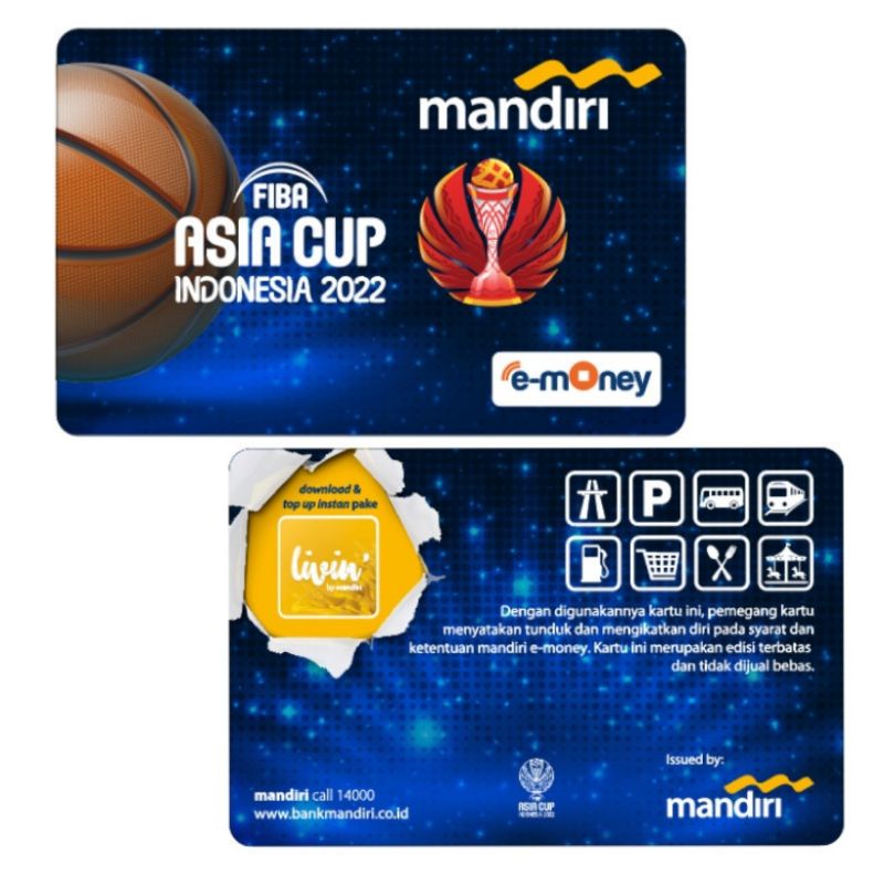 Limited Edition - Mandiri e-Money FIBA ASIAN CUP - INDONESIA 2022 Ori