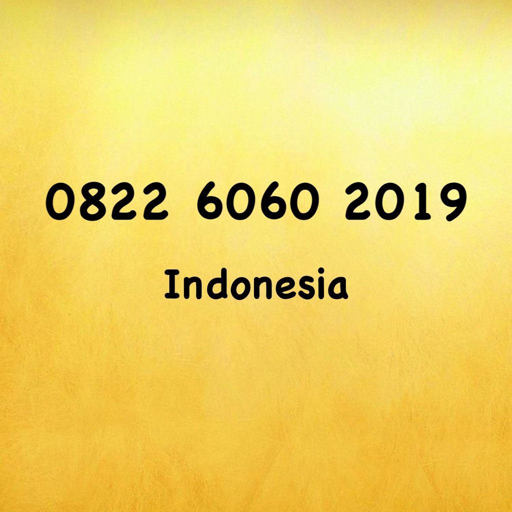 Nomor Cantik Simpati LOOP Seri Tahun - 60 - 19 - 0822 6060 2019