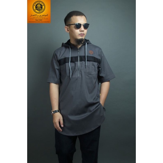 kurta pendek hoodie al amwa premium - al amwa kurta hoodie terbaru
