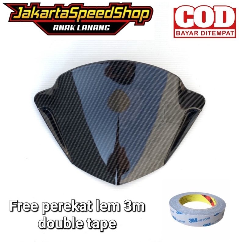 Visor carbon variasi honda beat new beat karbu bahan akrilik plus lem 3m double tape