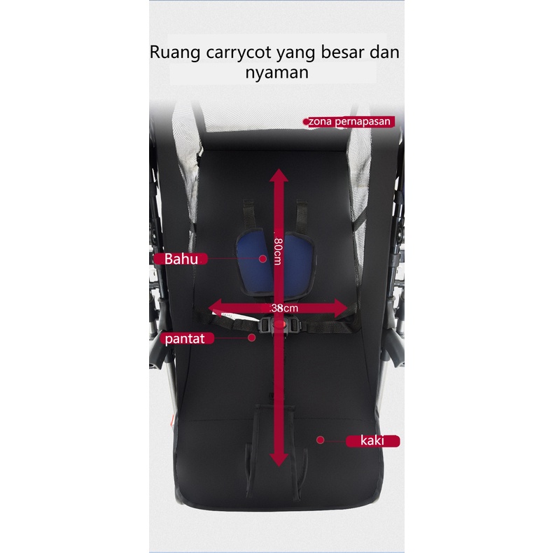 Baby Stroller Kereta Bayi 2-Way Travel With Umbrella Lightweight Foldable Stroller for Baby Cabin Size sangat ringan Stroller