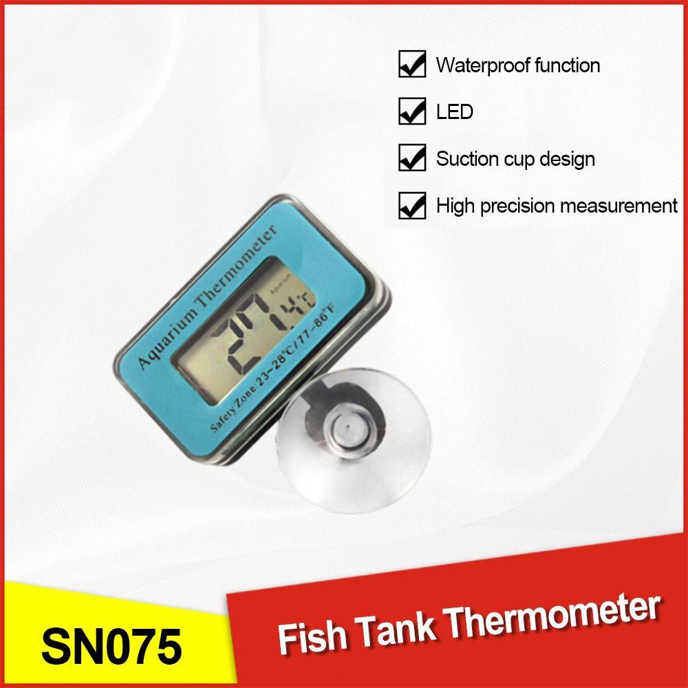 Top Aquarium Thermometer Termometer Profesional Digital Display Pengukur Suhu Tahan Air