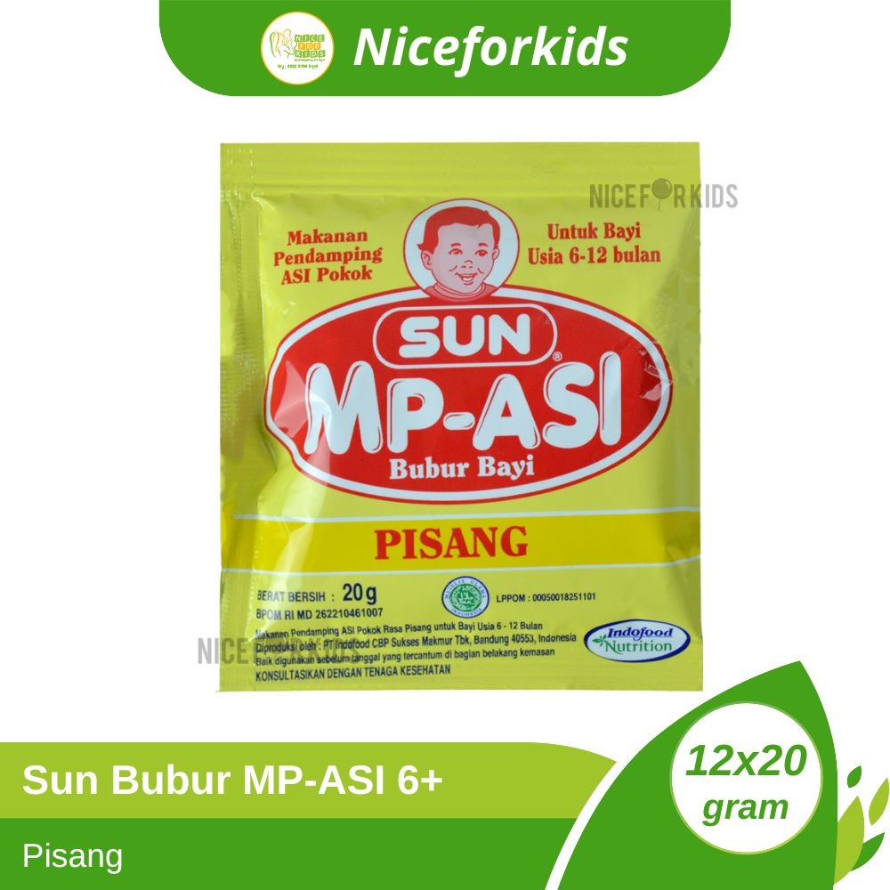 Sun MP-ASI Bubur Bayi 6-12 Bulan Renceng Isi 12 Sachet / Sun Mpasi Bayi