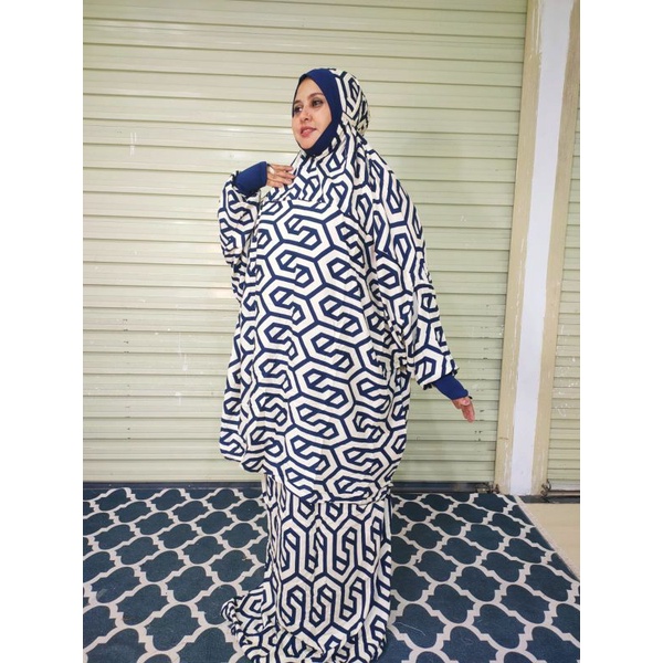 Mukena FAHR Atas Bawah Motif | Mukena Dagu | Mukenah Potongan | Mukena Atas Bawah Berlengan