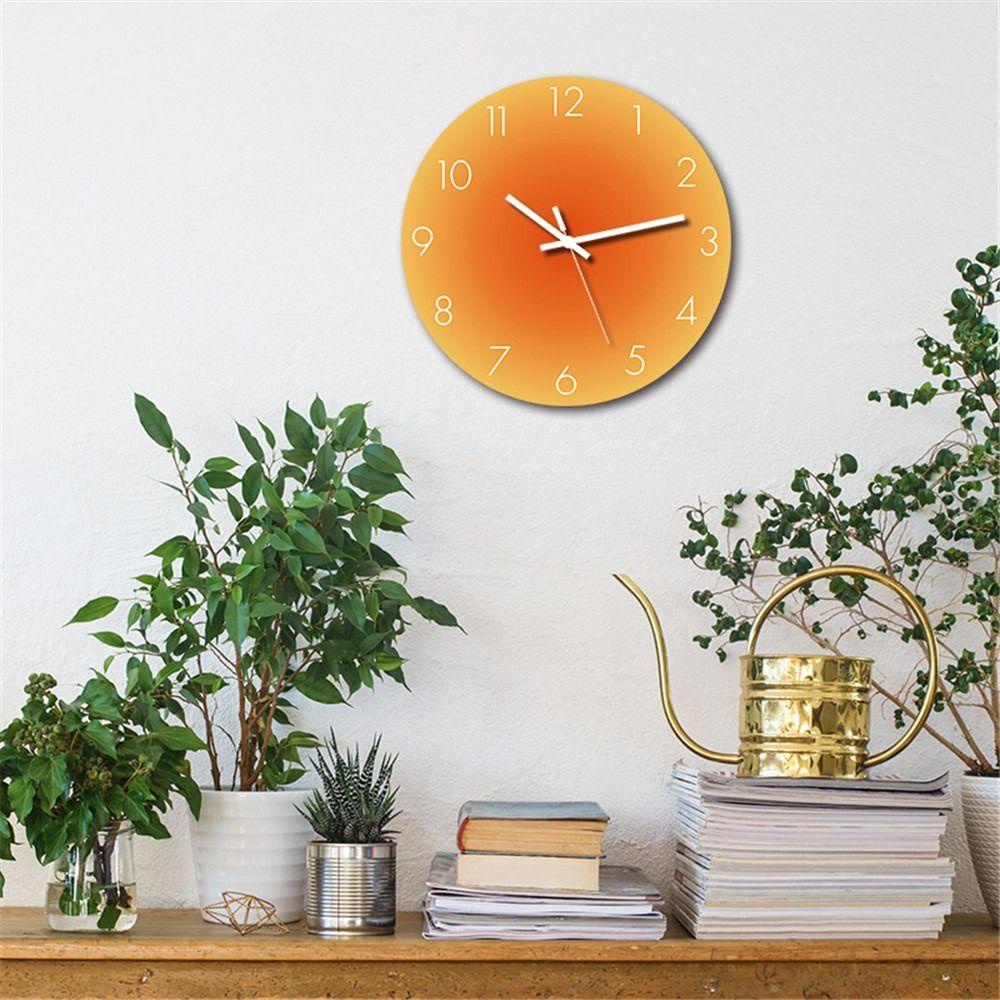 R-flower Sunset Jam Dinding Simple Clock Hiasan Kamar Tidur Gaya Modern Hiasan Dinding