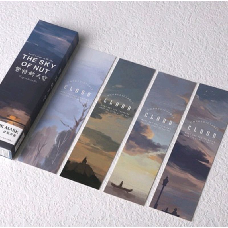 pembatas buku bookmarks clouds photo