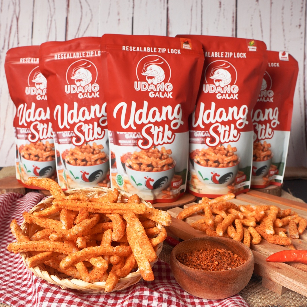 

Snack Udang Stik 60 gram, Udang Galak