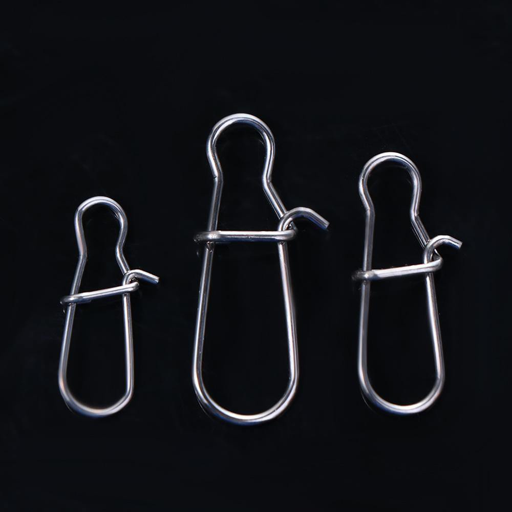 Lanfy Lock Snap Connector 50pcs Fishing Tackle Untuk Lures Nice Hooked Pesca Hooks Clips Swivel Connector