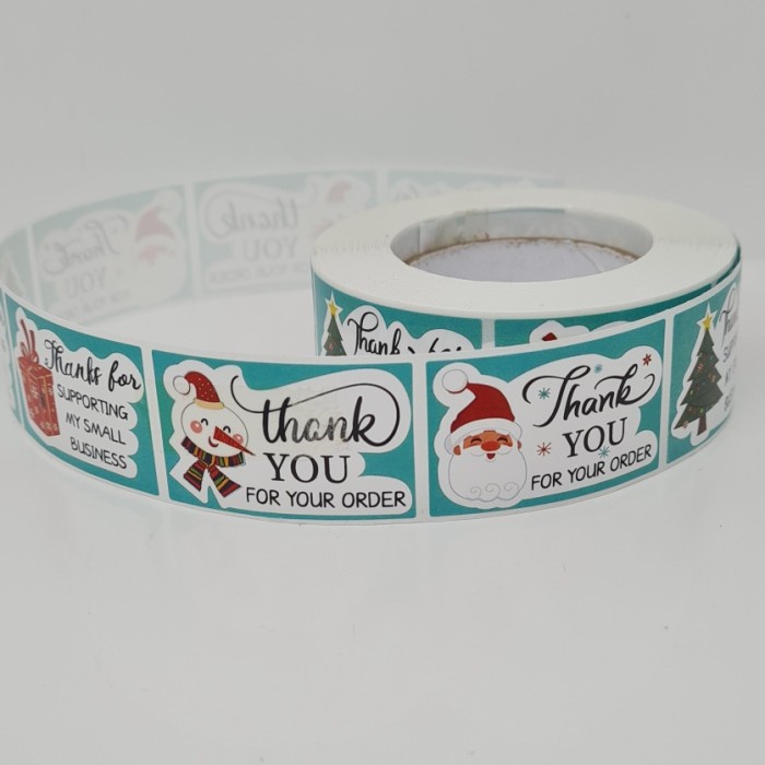 

roll sticker thankyou 4x2.5cm / tempelan toples kantong kue sticker hiasan goodie bag