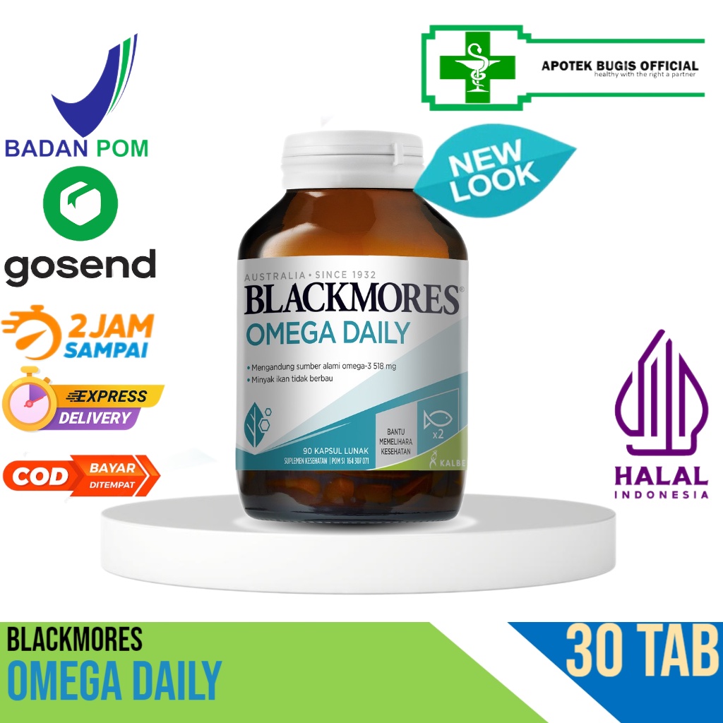 Blackmores Omega Daily Odourless 30 Kapsul Lunak