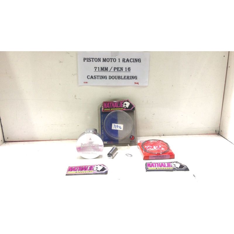 PISTON MOTO 1 RACING 71MM/PEN 16 CASTING DOUBLE RING