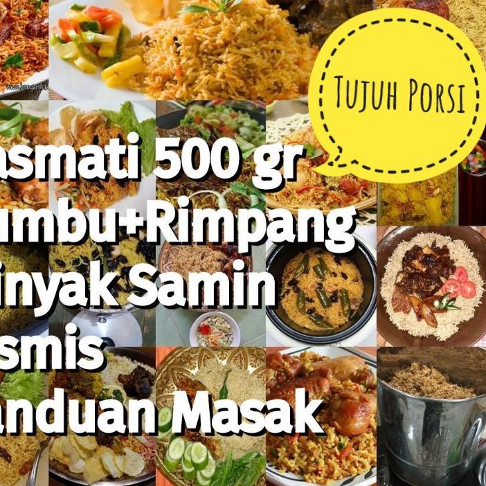 

8 porsi 600 gr (Beras 500 gr+samin+kismis+bumbu) Nasi Sultan.