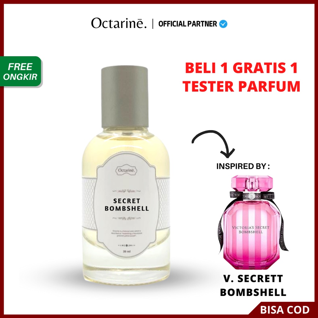 Parfum Wanita Tahan Lama Aroma Lembut Manis by Octarine - Inspired by V. Secret Bombshell | Parfume Farfum Perfume Minyak Wangi Cewek Cowok Murah Original