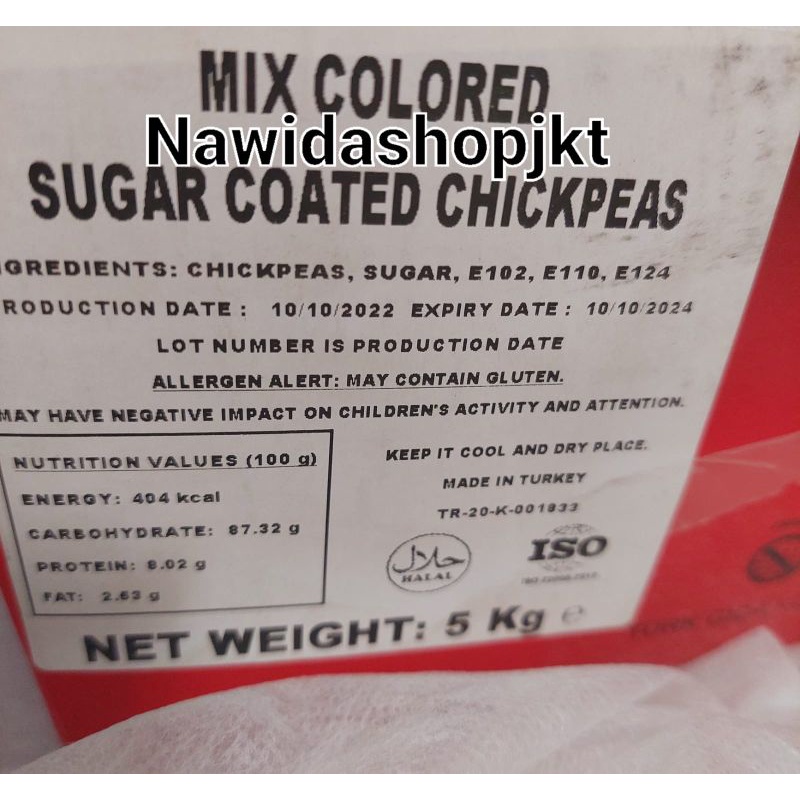 Permen Kacang Arab 1 Kg Leblebi Diyari Turki/oleh oleh haji umroh enak manis