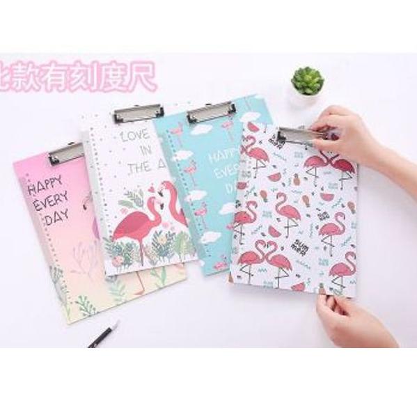 

(O-91❤) Papan alas ujian/ papan jalan/clipboard/ file holder A4 flamingo viral