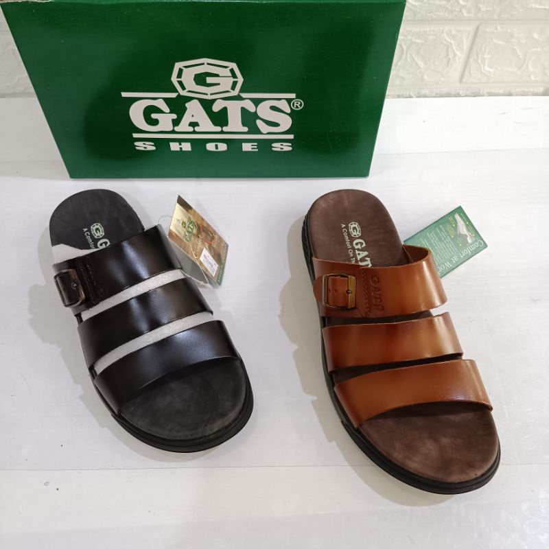 Sandal Kulit Gats Model Tali Tiga tipe LS 203 size 39-43 Original 100%