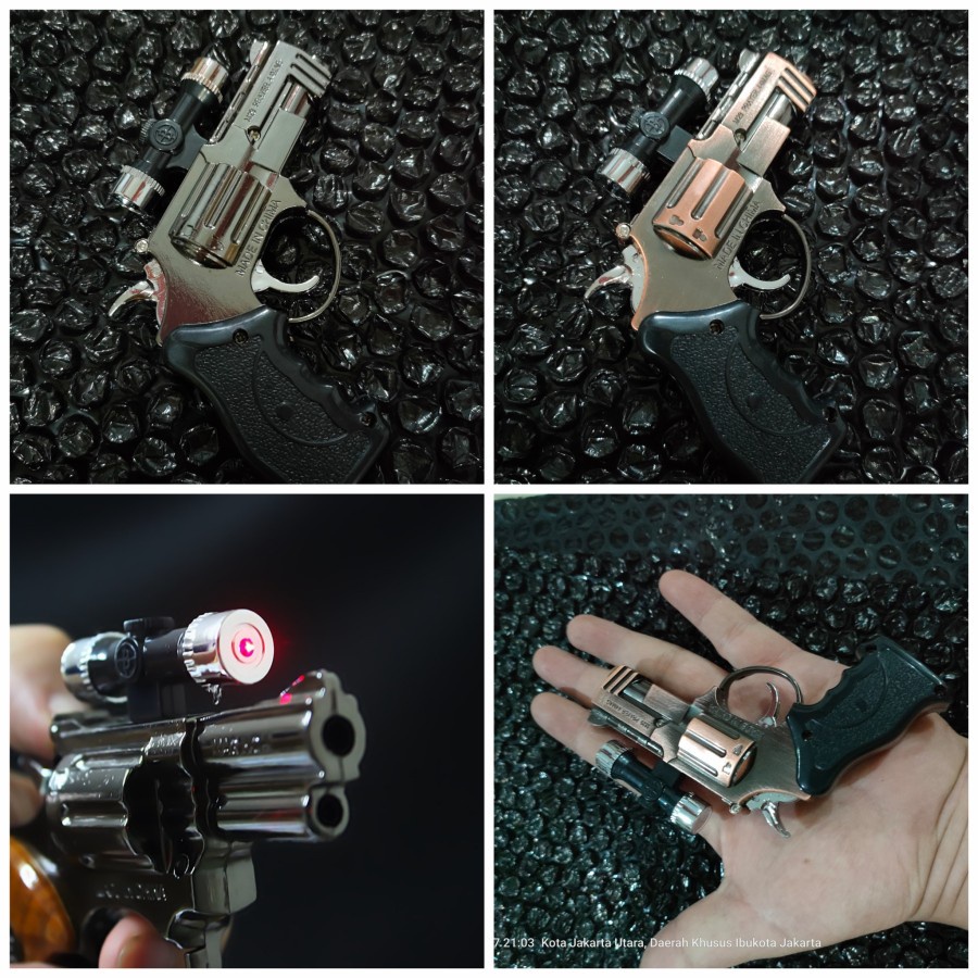 koleksi korek api gas bentuk pistol mini laser Model Api Las