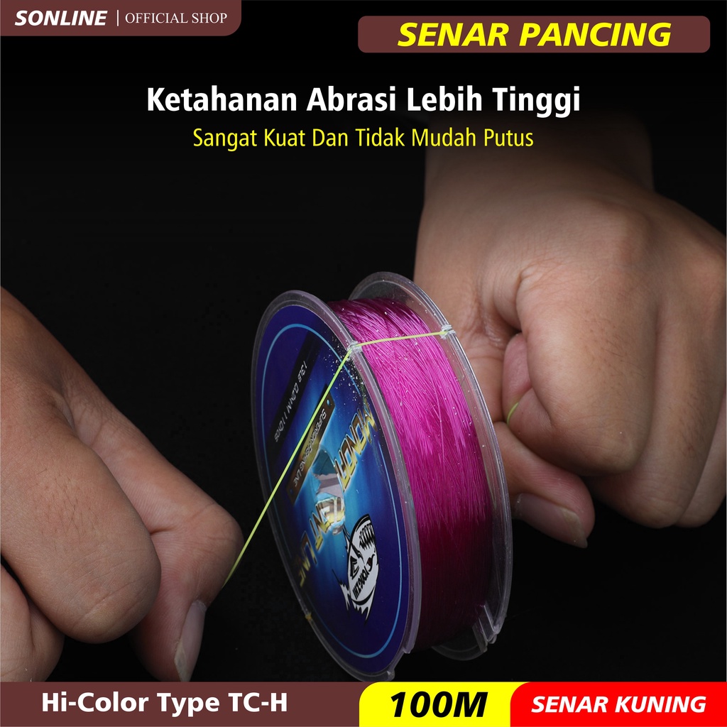 SONLINE Tali Pancing Technician 100M Fishing line Senar Pancing Fishing Line Strength 3.80kg-21.5kg Sangatkuat