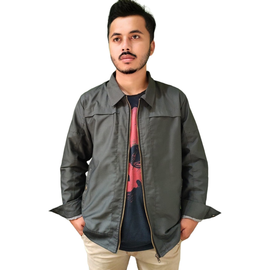JAKET CASUAL PRIA SEMI FORMAL FABRIC COTTON