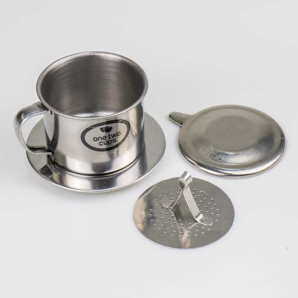 One Two Cups Filter Saring Kopi Coffee Drip Pot Stainless Steel - LC1